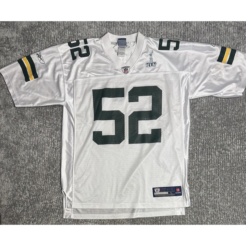 Greenbay Packers Jersey Clay Matthews NFL OnField Reebok 52 Superbowl XLV Large